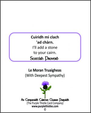 Chuiridh me clach 'ad charn