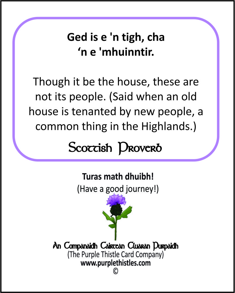 V-003 B Ged is e 'n tigh, cha 'n e 'mhuinntir